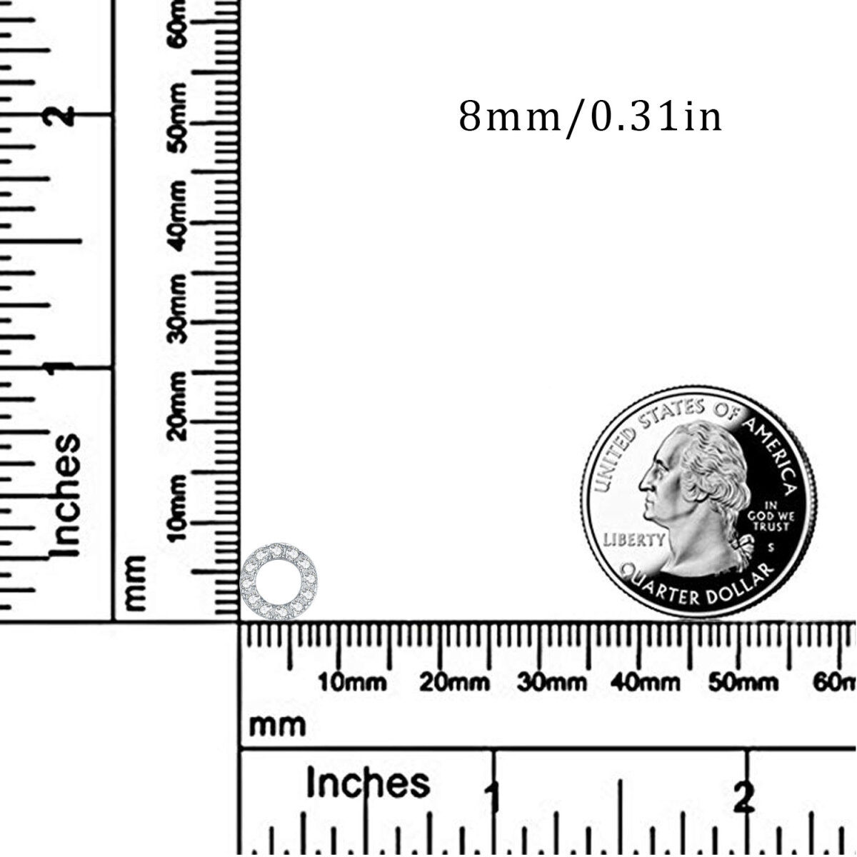 Runde Ohrstecker aus Sterlingsilber mit Zirkonia-7