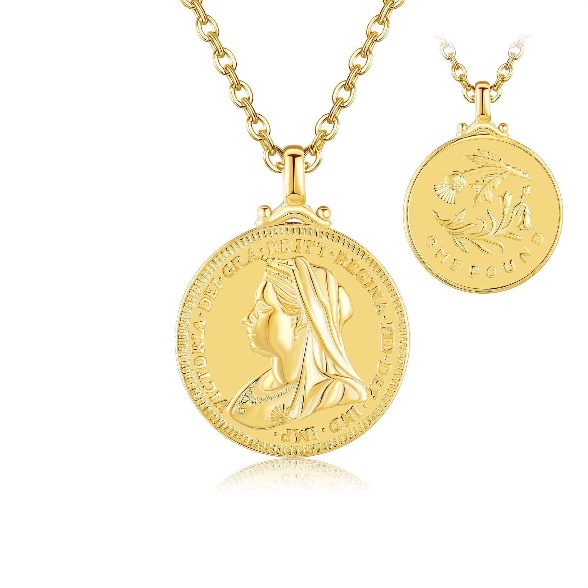 14K Gold Leaves Cha… - image