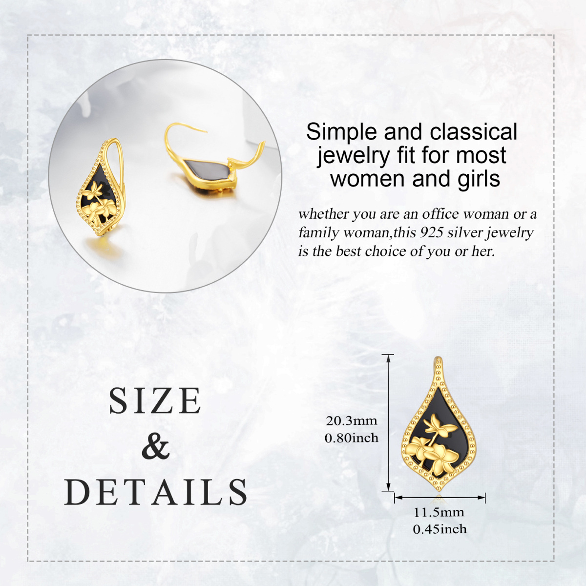 Gold Vermeil Agate Lever Earrings-6
