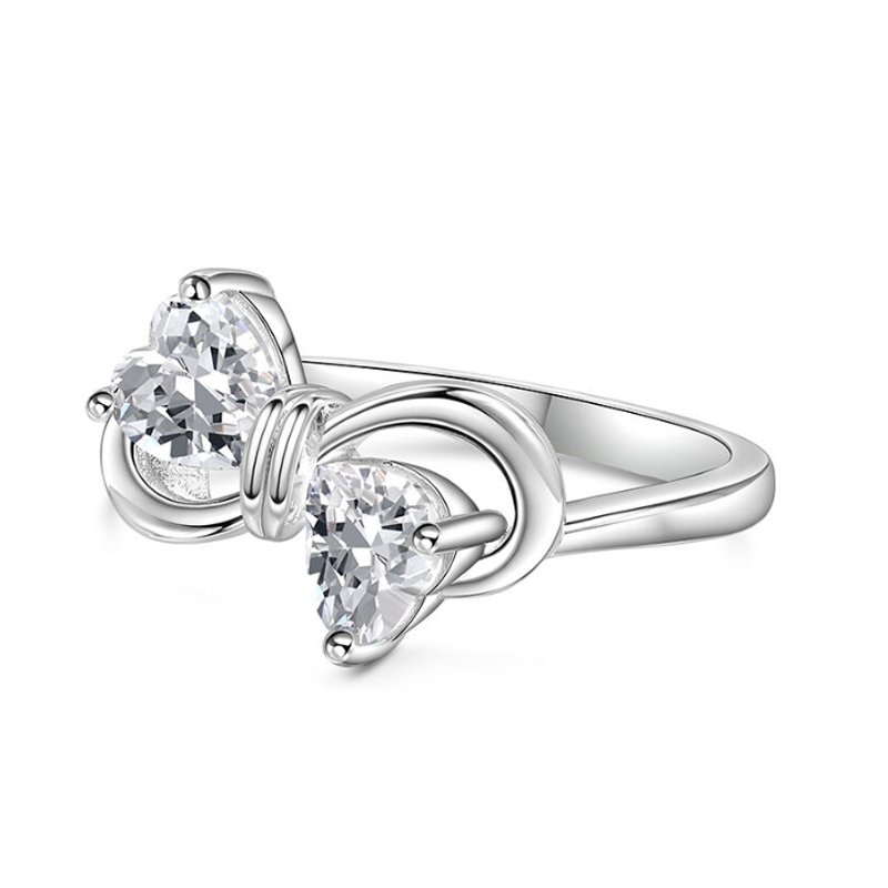 Bague en or vermeil avec pierre de naissance gravée personnalisée en forme de cœur et symbole de l'infini pour femme-4