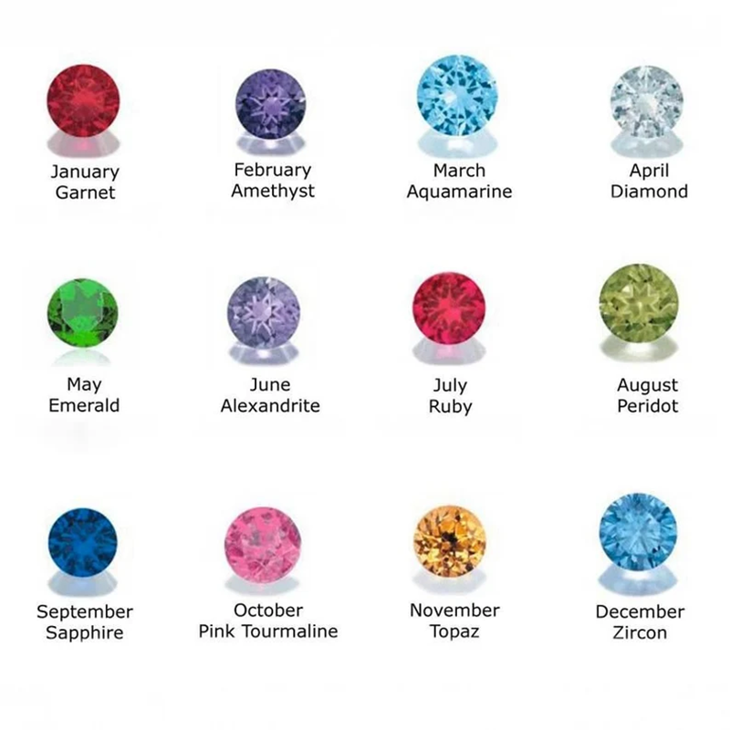 Gepersonaliseerde geboortesteenring met verguld kristal voor vrouwen-3