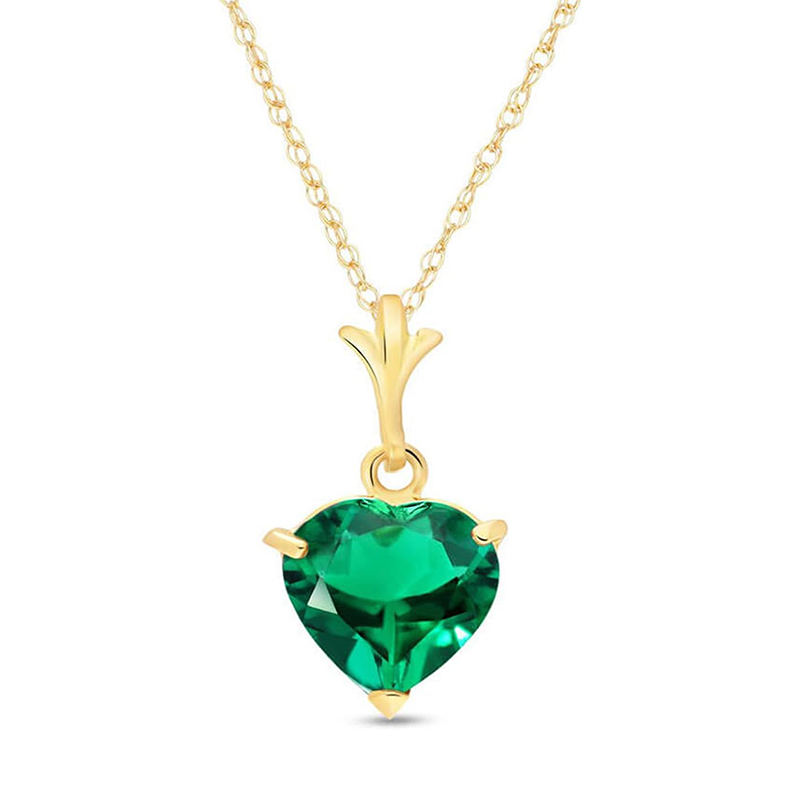 Gold Vermeil Heart Personalized Birthstone Crystal Necklace for Women-1