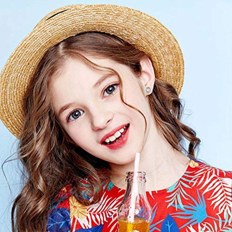 Boucles d'oreilles à tige en argent sterling avec pierre de lune-3