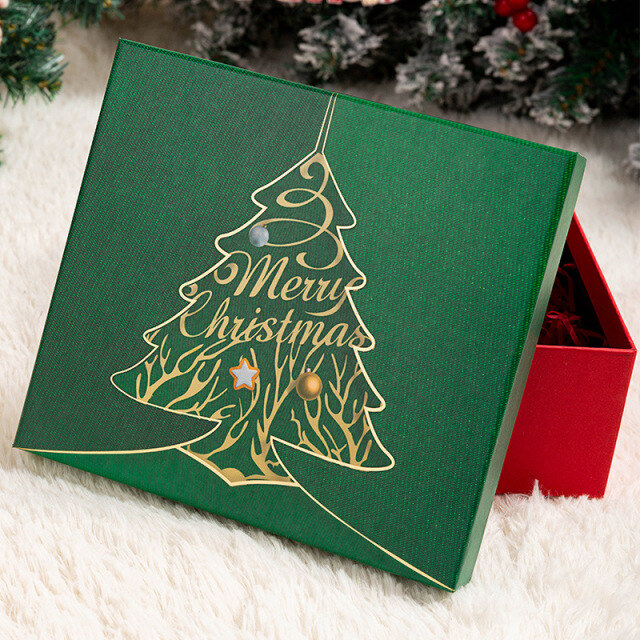 Green & Red Tone Christmas Tree Gift Boxes Gift Idea for Her-1