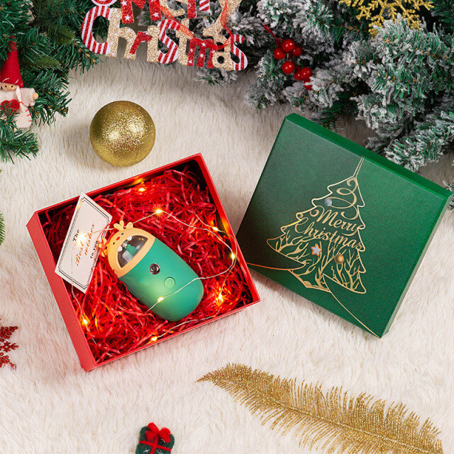 Cajas de regalo de árbol de Navidad en tono rojo verde, idea de regalo para ella-2