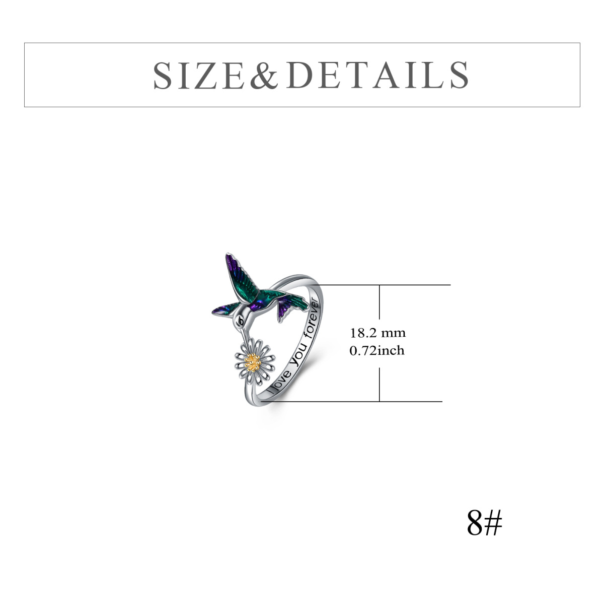 Hummingbird Rings for Women Sterling Silver-5