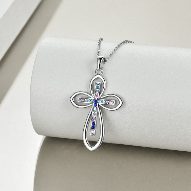 Infinity Cross Sterling Silver Celtic Knot Pendant Necklace Jewellery Gift for Women-3