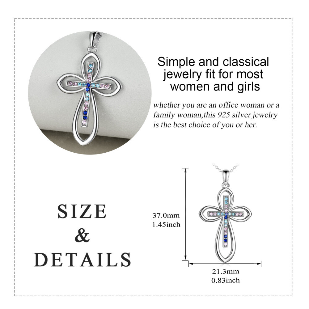 Infinity Cross Sterling Silver Celtic Knot Pendant Necklace Jewellery Gift for Women-4