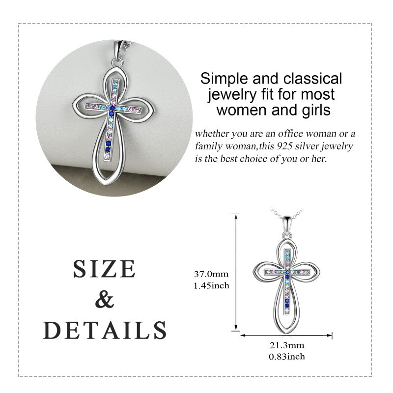 Infinity Cross Sterling Silver Celtic Knot Pendant Necklace Jewellery Gift for Women-4
