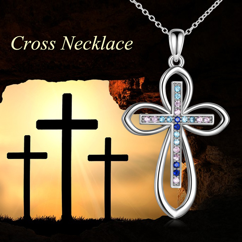 Infinity Cross Sterling Silver Celtic Knot Pendant Necklace Jewellery Gift for Women-5