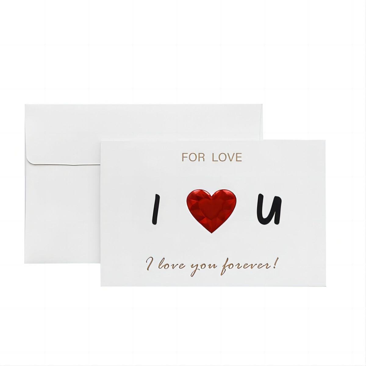 I Love You Heart Electrocardiogram Greeting Card for Her-3