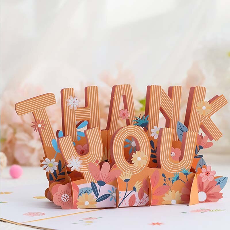Tarjeta de felicitación 3D de agradecimiento para el Día de la Madre para mamá-2