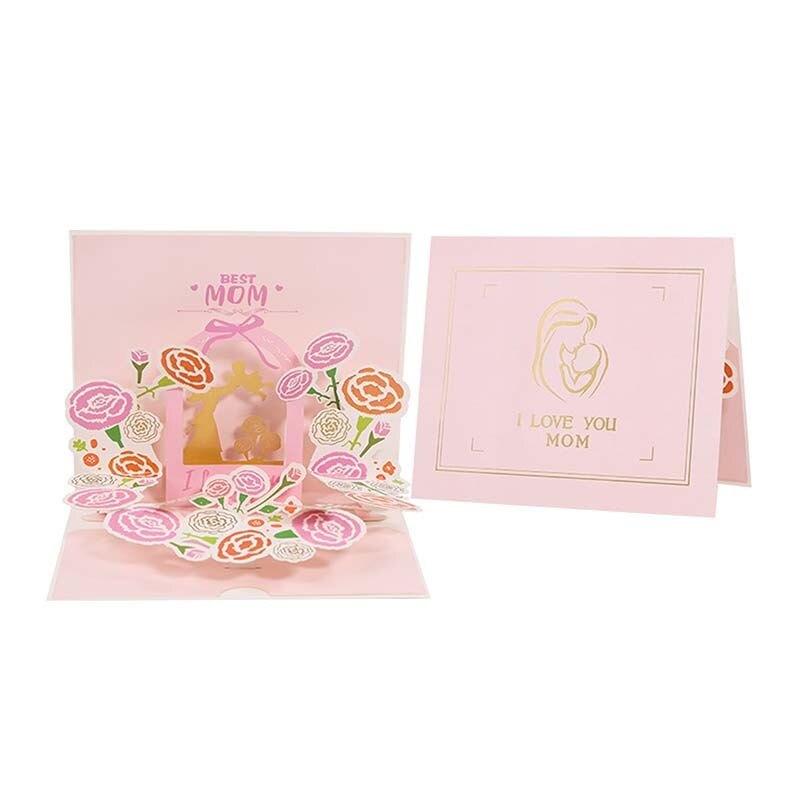 Mother's Day Best Mom 3D Greeting Card for Mom-1