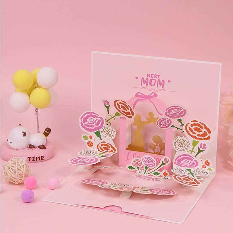 Mother's Day Best Mom 3D Greeting Card for Mom-2