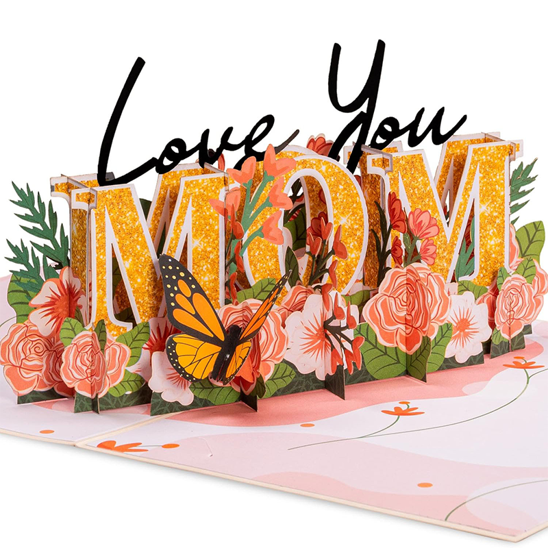 Mother's Day MOM Love You Greeting Card for Mom-1