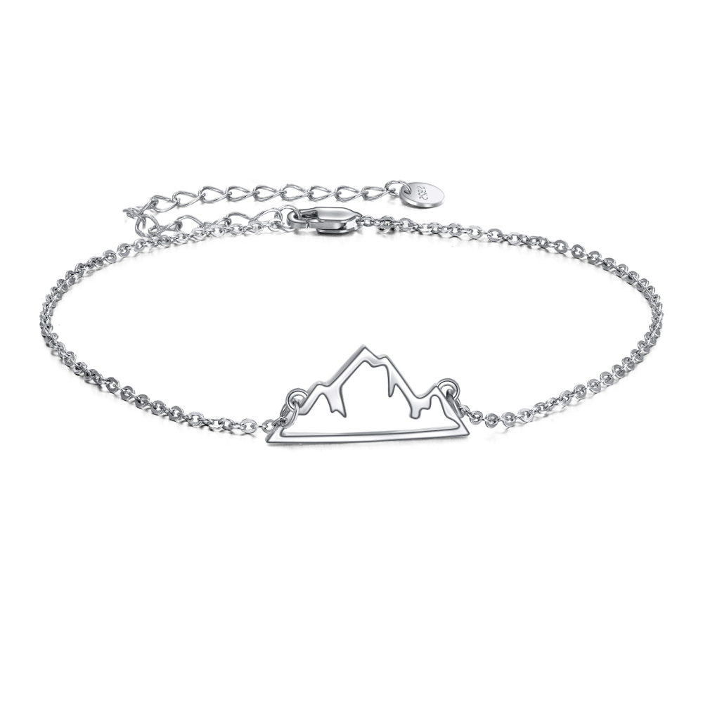 Sterling Silver Mountains Charm Bracelet-1