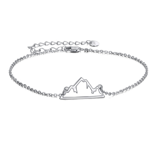 Sterling Silver Mountains Charm Bracelet