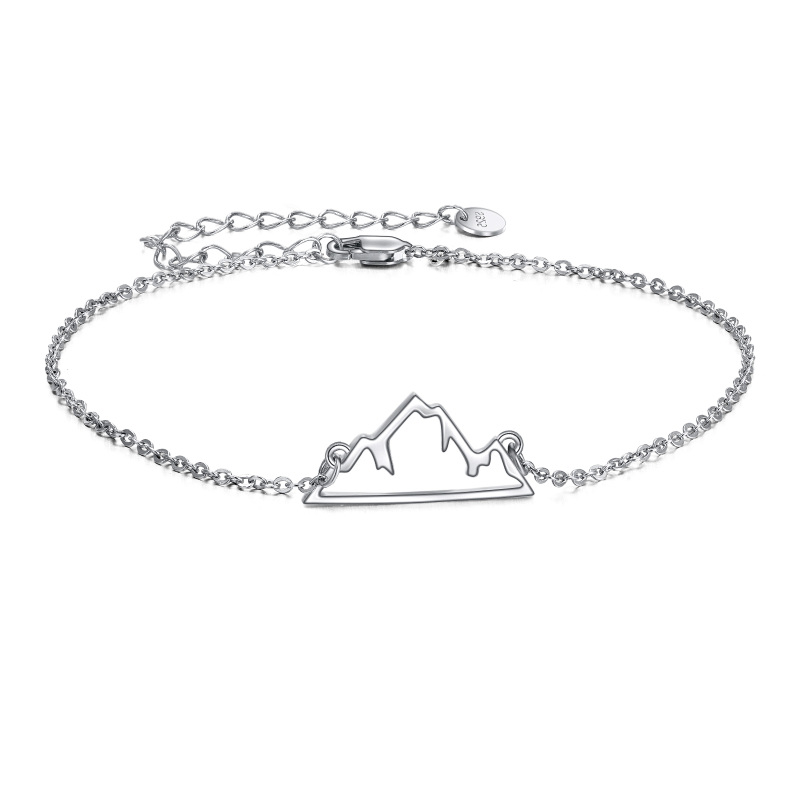 Sterling Silver Mountains Charm Bracelet-19