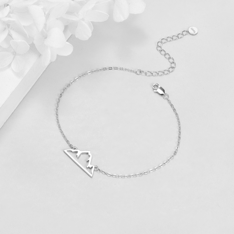Sterling Silver Mountains Charm Bracelet-3