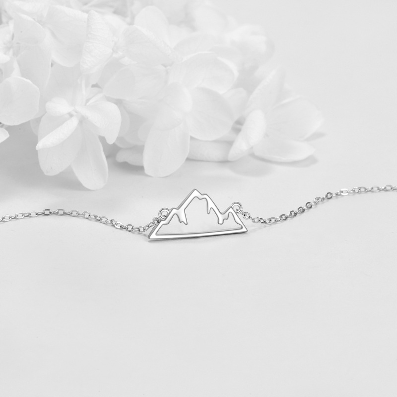 Sterling Silver Mountains Charm Bracelet-4