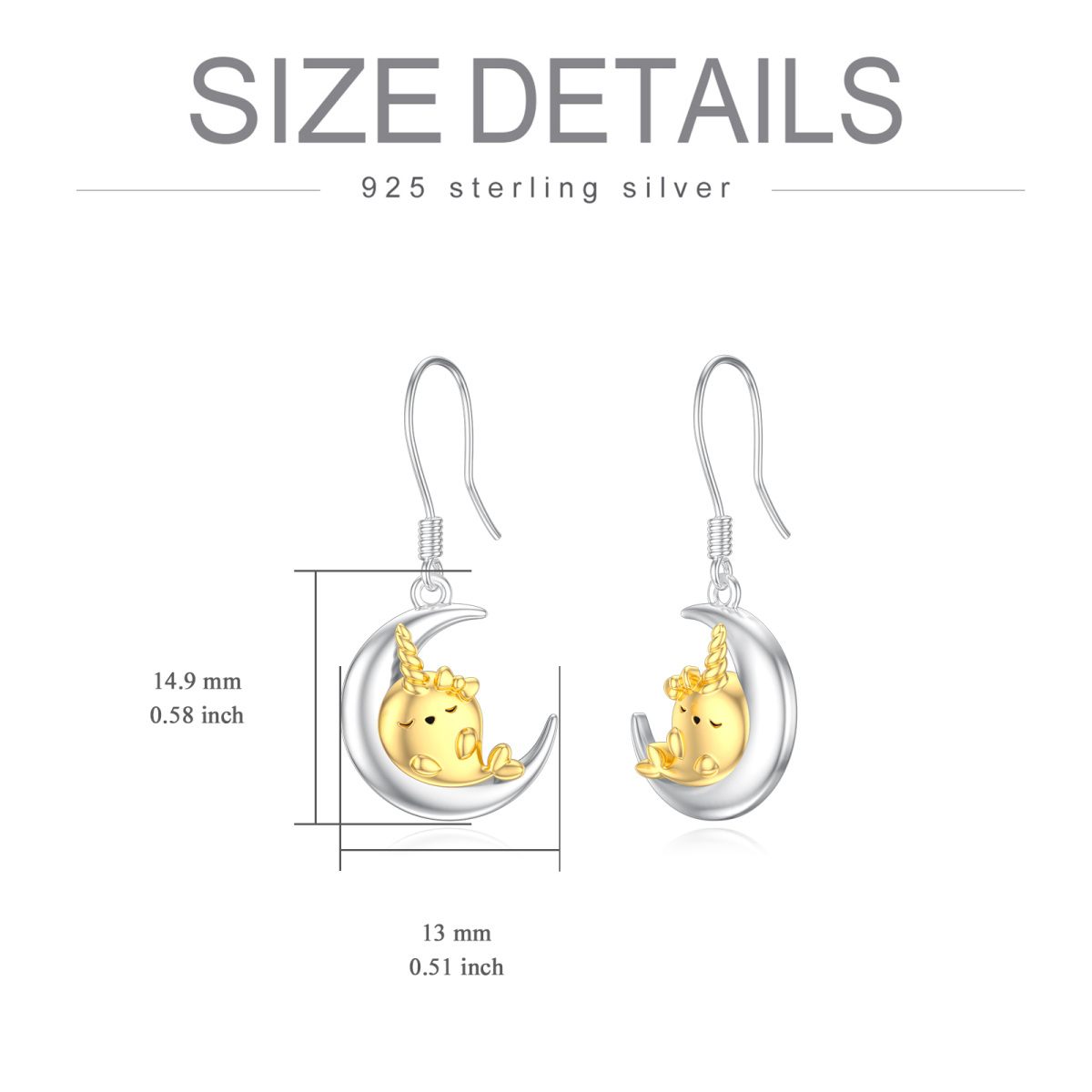 Sterling Silver Two-tone Rooster Drop Earrings-5