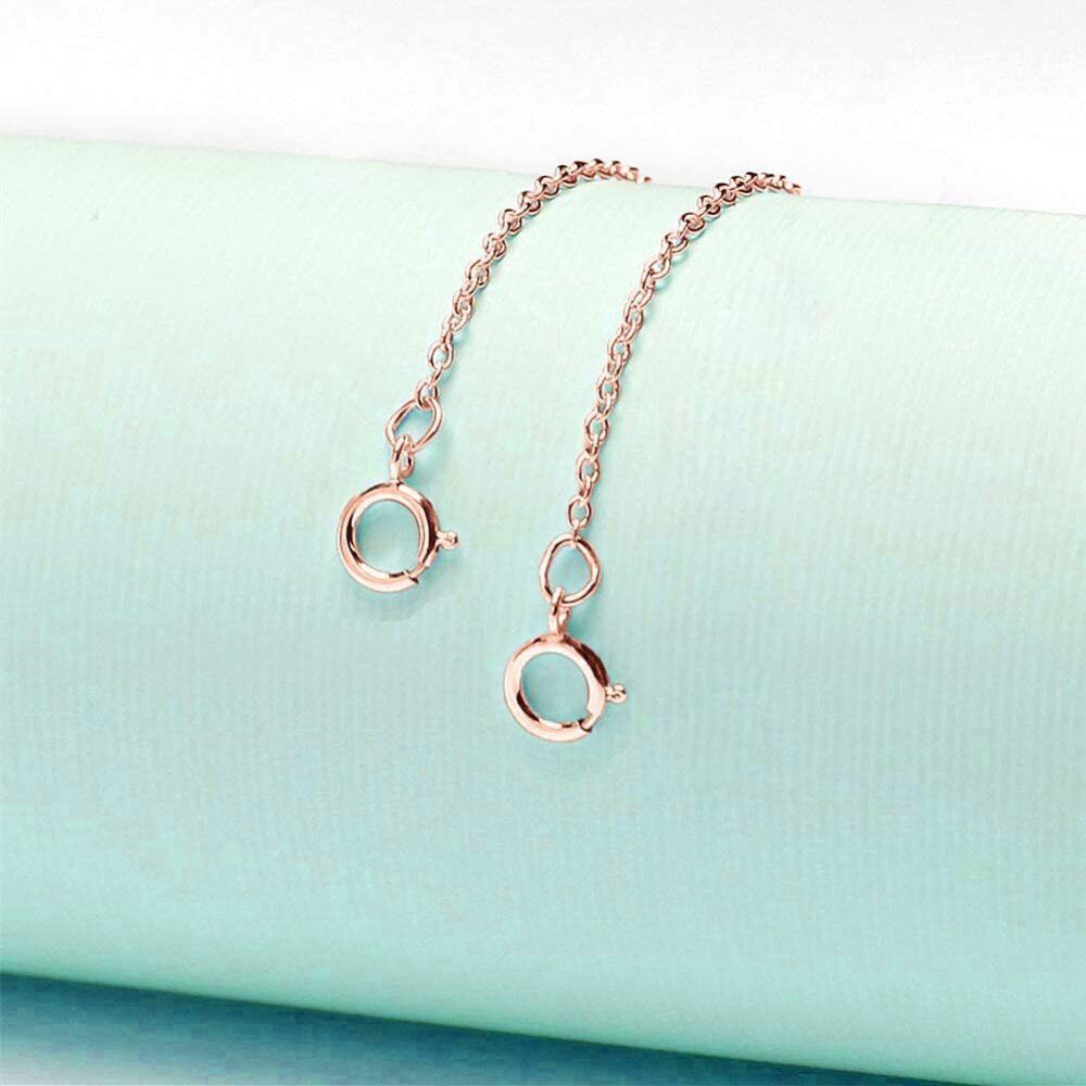 Extensores de collar, cadena de plata de ley, pulsera, tobillera-4