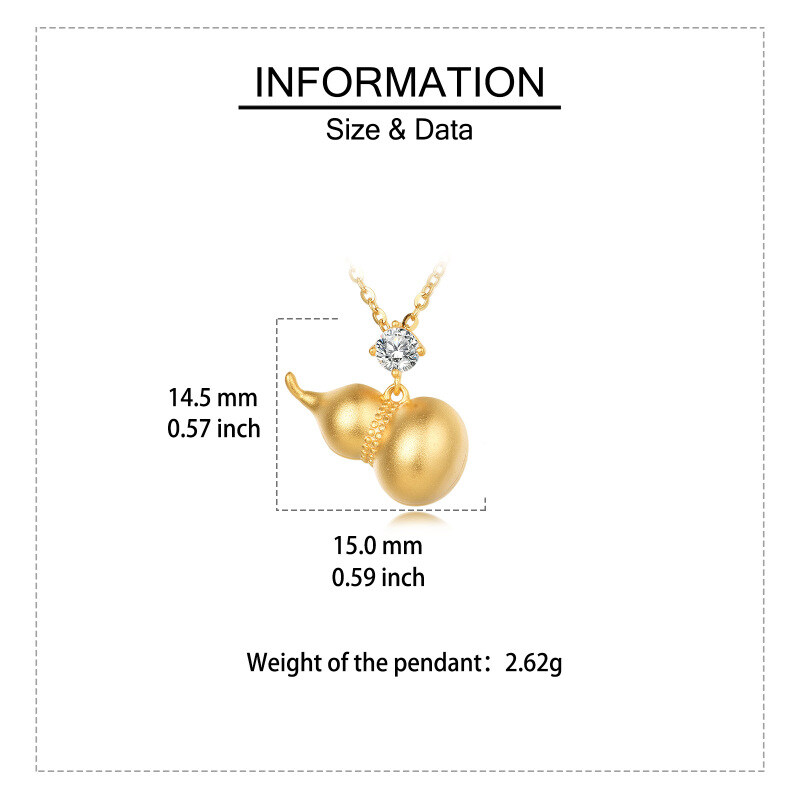 14K Gold Moissanite Pendant Necklace-5