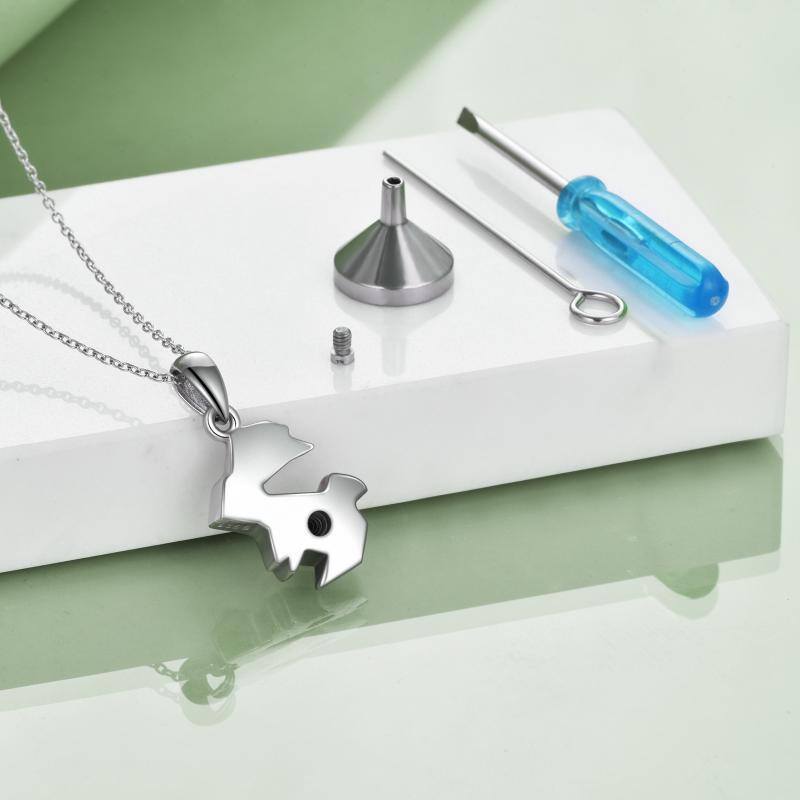 Sterling Silver Rabbit Pendant Necklace for Women Men-4