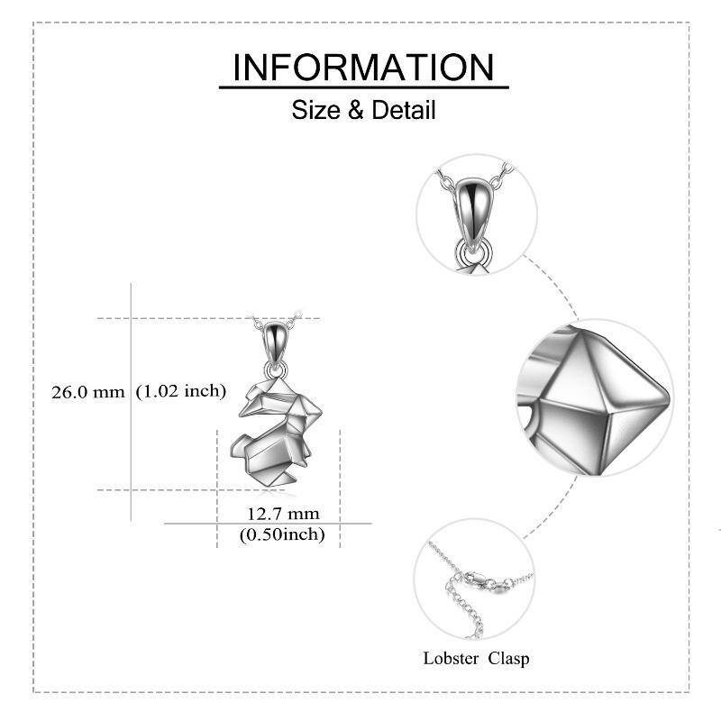 Sterling Silver Rabbit Pendant Necklace for Women Men-5