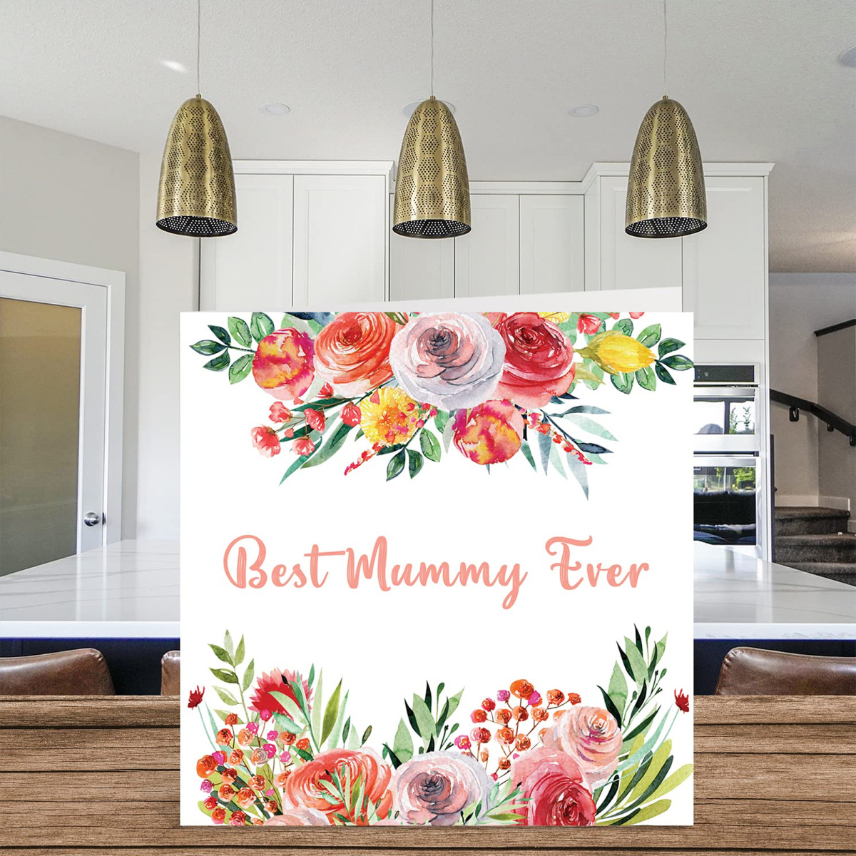 Personalized Floral Best Mummy Ever Greeting Card Thank You Mother's Day Birthday for Mom-2