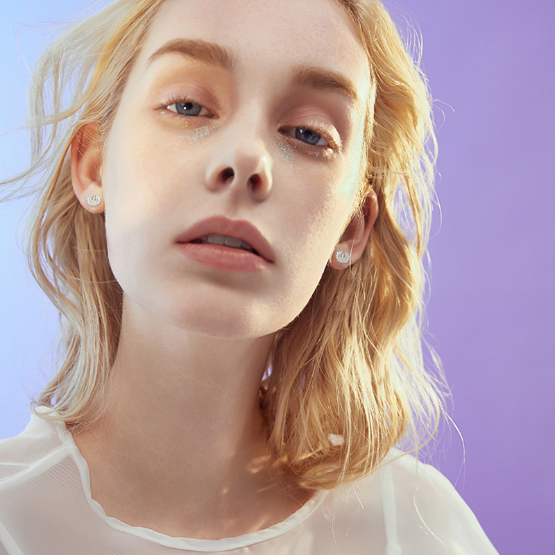 Sterling Silver Opal Phoenix Stud Earrings-2