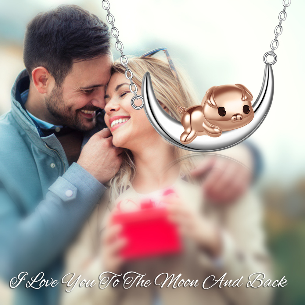 Pig Necklace 925 Sterling Silver Piggy Jewelry Gifts for Women-3