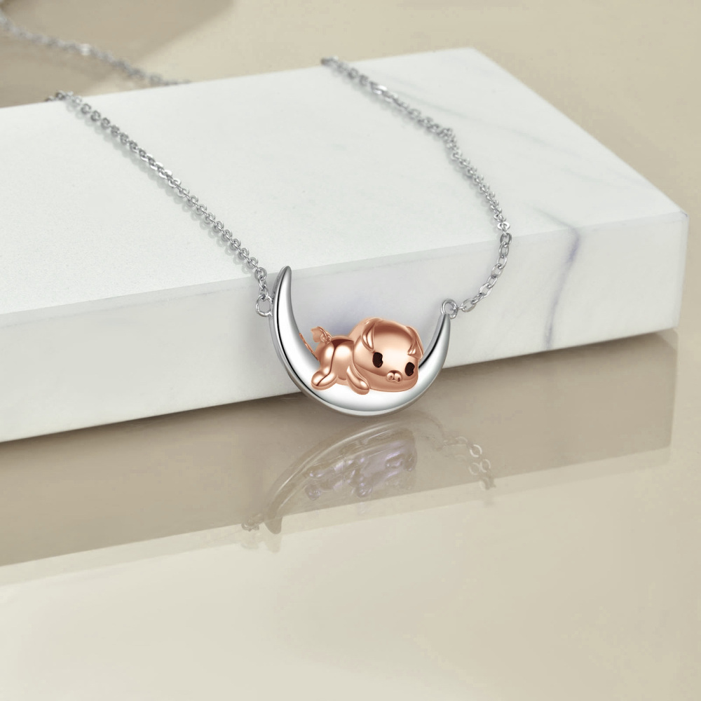 Pig Necklace 925 Sterling Silver Piggy Jewelry Gifts for Women-5