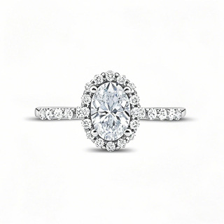 10K White Gold 1.25 to 3.75 CT.T.W. Oval Lab Created Diamond Custom Engagement Ring D Color VVS1-VS1 Clarity 3EX IGI Certified-19