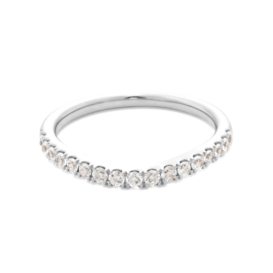 10K White Gold 0.3CT.T.W. Round Lab Created Diamond Custom Wedding Ring 3EX IGI Certified