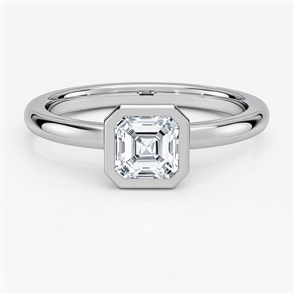 10 Karat Weißgold, 0,5 bis 3 Karat, Asscher-Schliff, im Labor hergestellter Diamant, Solitär-Verlobungsring, D VVS-VS, IGI-zertifiziert-1