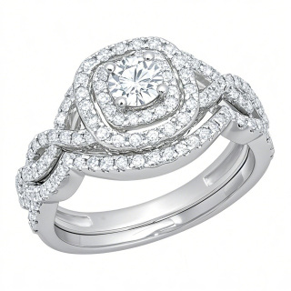 10K White Gold 0.5 to 3 CT Round Lab Created Diamond Engagement Ring D Color VVS1 Clarity 3EX IGI Certified-17