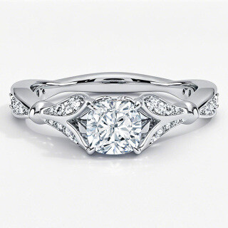 Anillo de compromiso personalizado de oro blanco de 10 quilates con diamantes de talla cojín de 0,8 a 3,3 quilates de peso total, creado en laboratorio, con certificación IGI.-17
