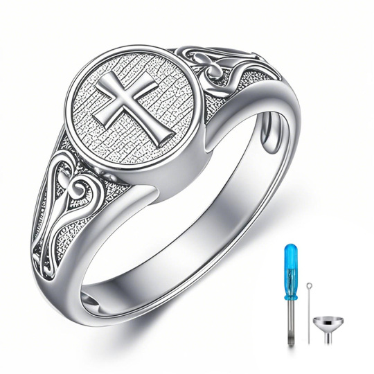 Platinum Cross Ring