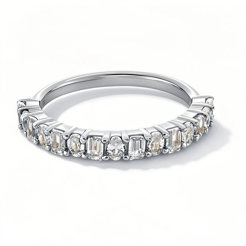 10K White Gold 1 CT. T.W Oval Cut Lab Created Diamond Wedding Ring D Color VVS1 Clarity 3EX IGI Certified-1