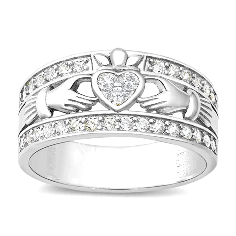 Moissanit-Ring aus 10-karätigem Weißgold-1