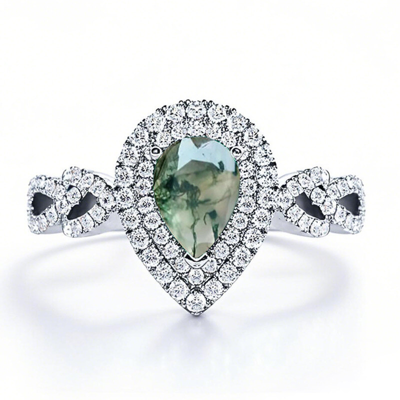 プラチナモスアゲートリング-1