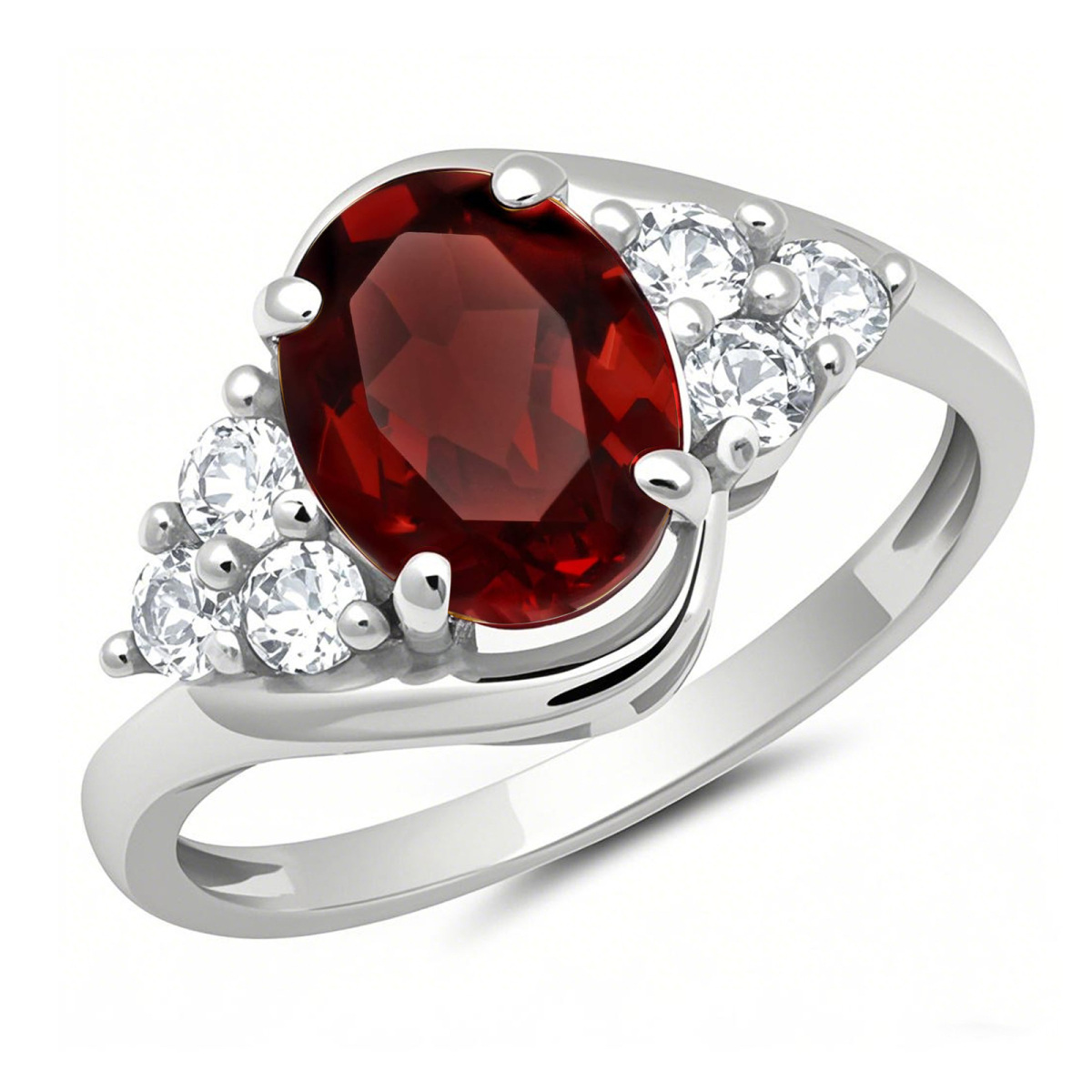 Anello di fidanzamento personalizzato con taglio ovale in platino e pietra preziosa per anniversario-1