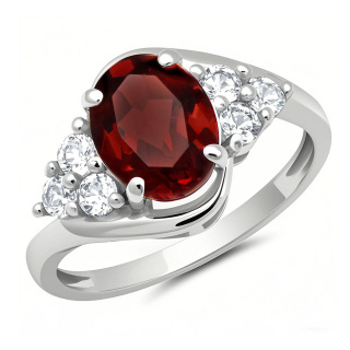 10K White Gold Oval Cut Custom Engagement Ring Gemstone Anniversary Ring-5