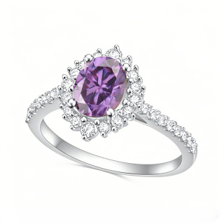 10K White Gold Oval Cut Custom Engagement Ring Gemstone Anniversary Wedding Band Ring-6