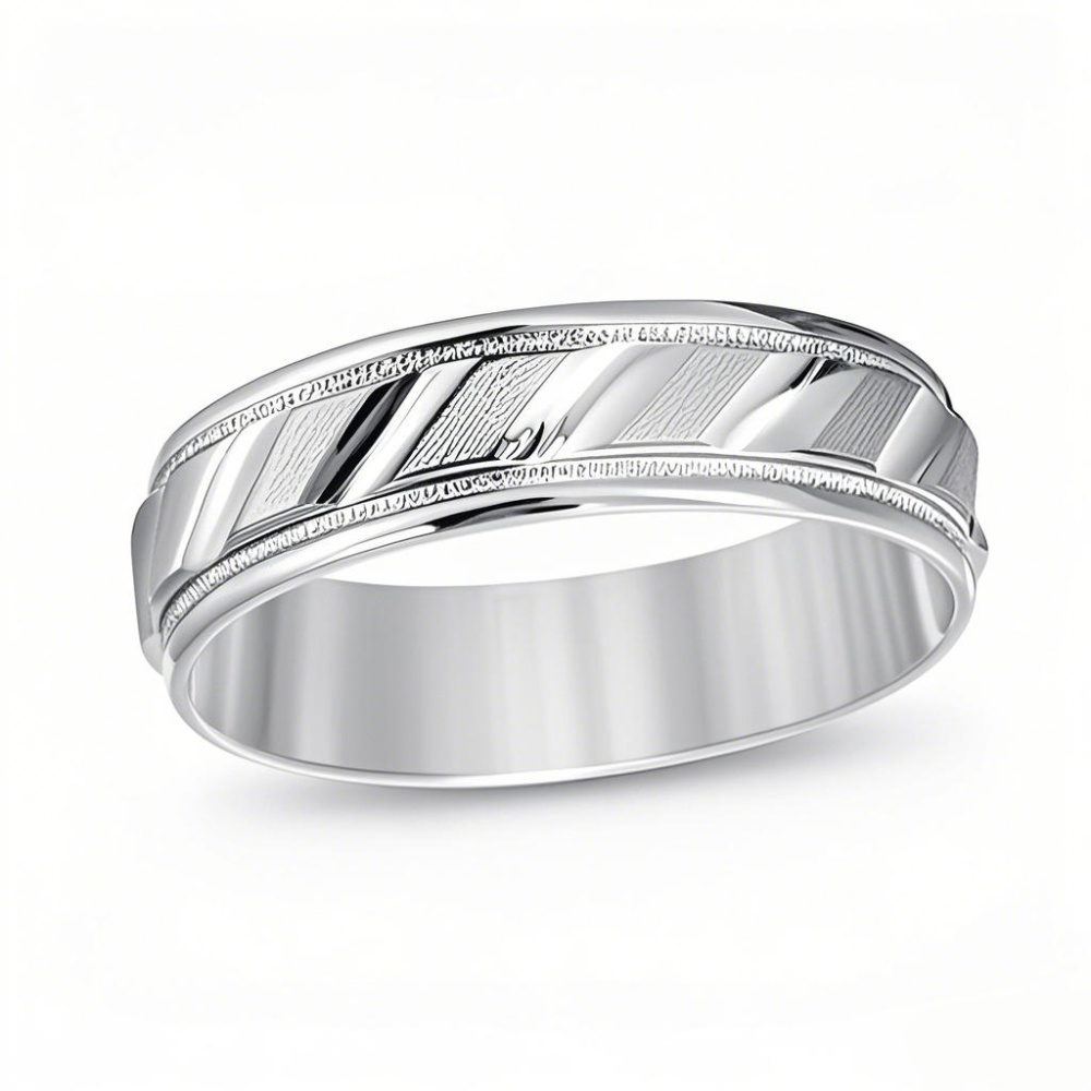 10 Karat Weißgoldring für Herren-1