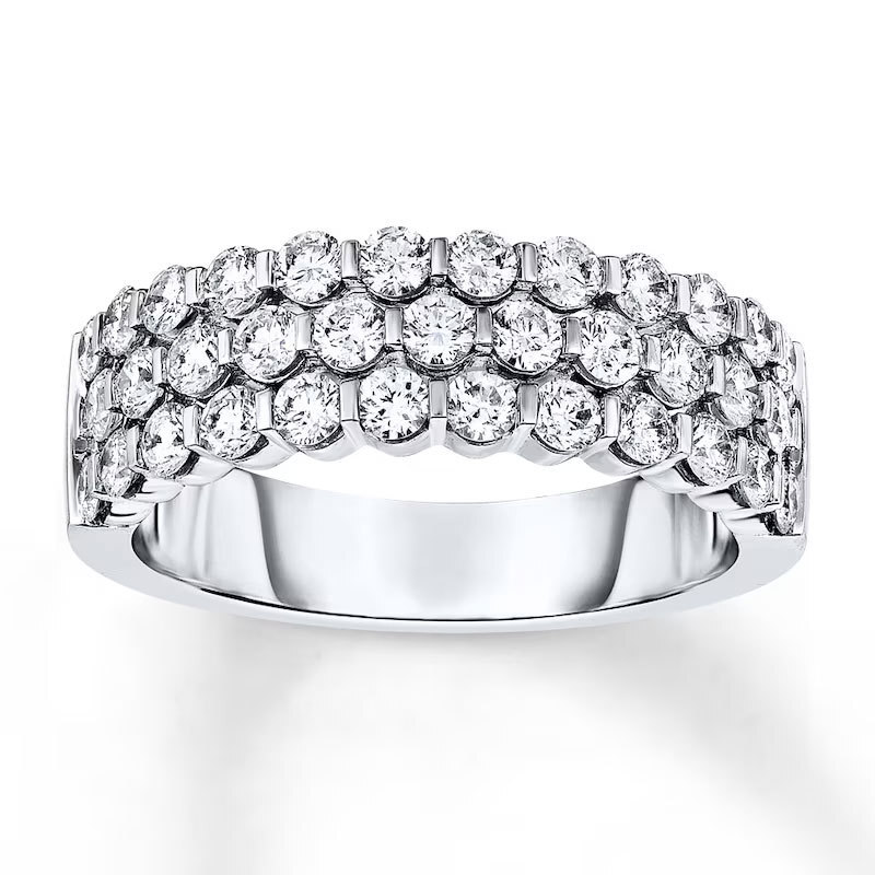 Anel empilhável personalizado com diamante de corte redondo de platina I cor I2 clareza 3EX certificado pela IGI-1
