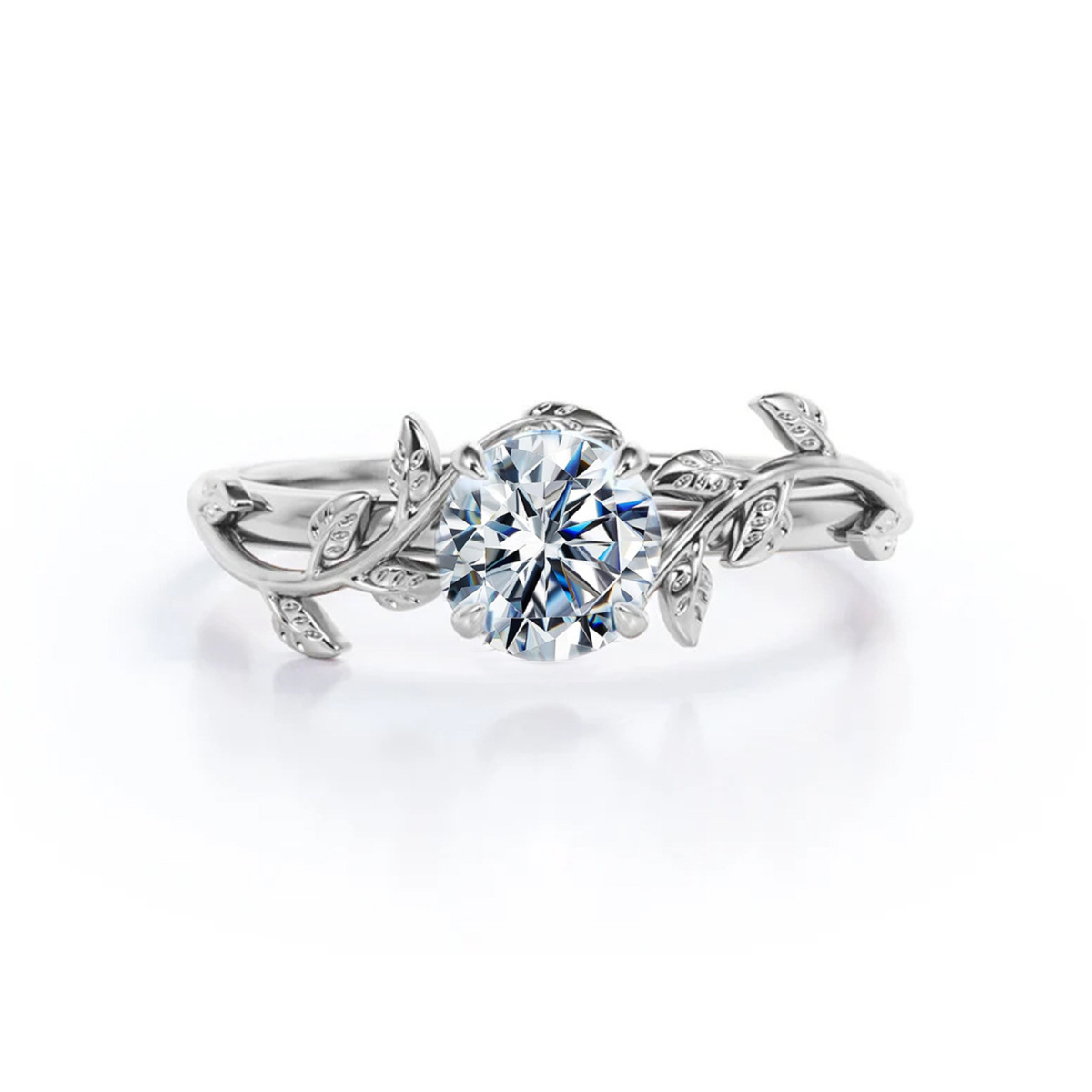 Platinum Round Cut Wedding Ring-1