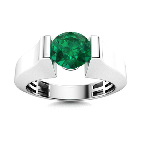 Platynowy pierścionek zaręczynowy z kamieniem szlachetnym 1 do 5 CT dla mężczyzn