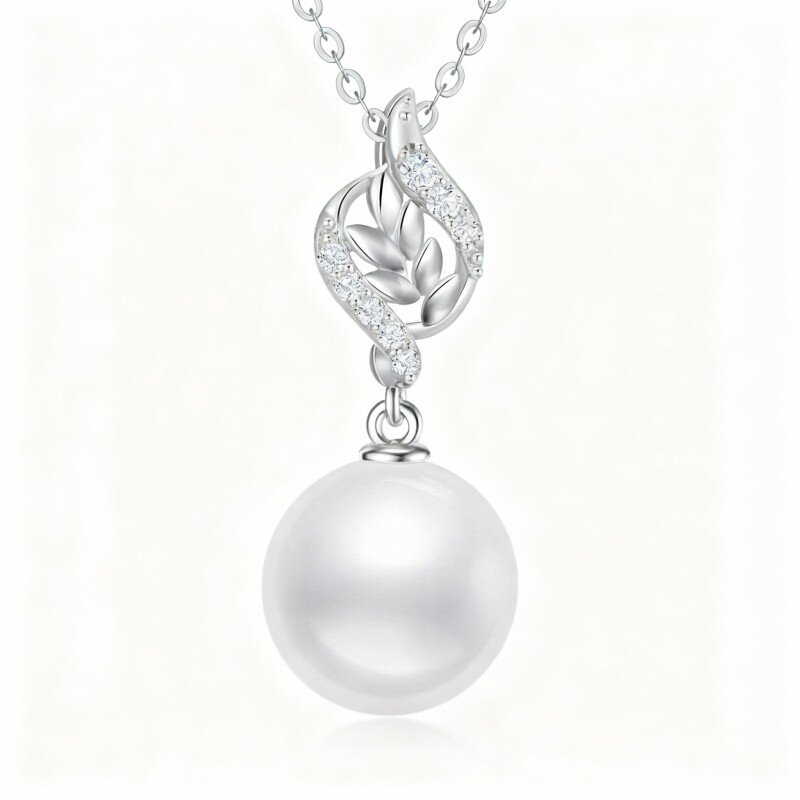 10K White Gold 18'' +1'' +1'' Extender Inches Pearl Strand Necklace-9